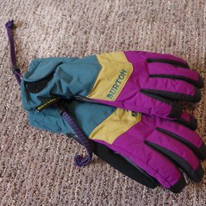 Women's Burton Reto 80's style  Snowboarding gloves size small